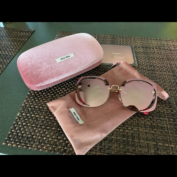 Miu Miu Pink Sunglasses - Picture 1 of 11